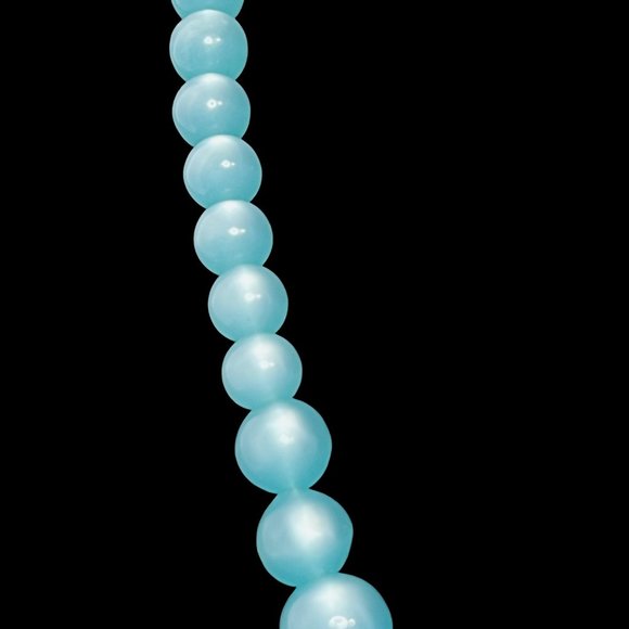 Blue Moonglow, Silver Tone And Rhinestone Necklace & Screw Back Earrings (4862) - Picture 3 of 8